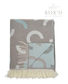 Brushed Cotton Throw - Stone & Duck Egg