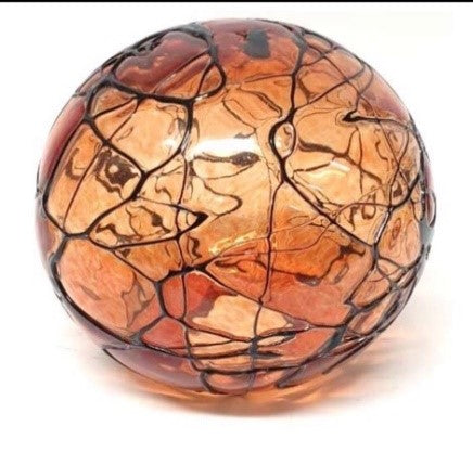 Burnt Orange Glass Ball