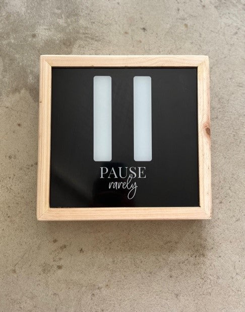 Pause In Wall Wall Decor PAUSE – Boxdgiftdecor