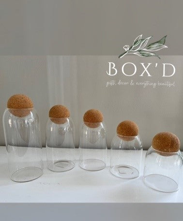 Glass Container with cork lid