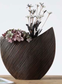 Ridged Charcoal Vase