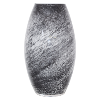 Black & Clear Marble Vase