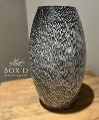 Black & Clear Marble Vase