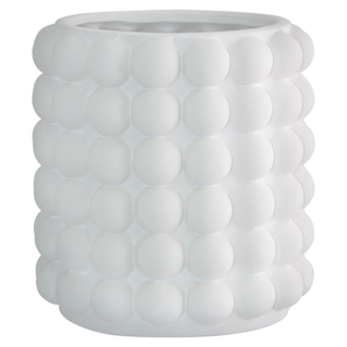 White textured vase belly